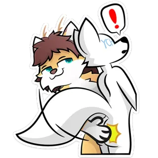 🍑 2f74d68d YCH Furry, Anthro, Tier, Schwanz, Fuchs telegram sticker