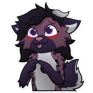 👅 31f42a84 Cartoon, Hyäne, Furry, Süß telegram sticker