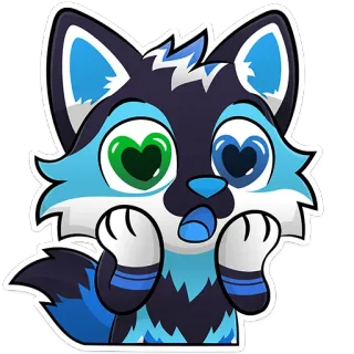 😍 46593869 Furry, Fuchs, Cartoon, Tier, Sticker, Süß telegram sticker