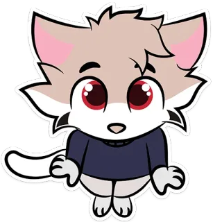 🥰 60bb6696 Furry, Katze, Anthropomorph, Tier, Cartoon telegram sticker