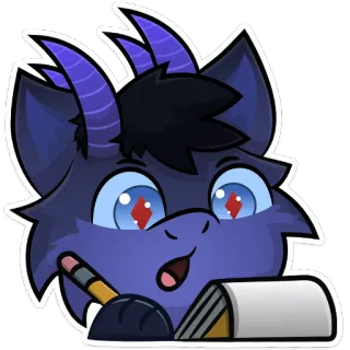 📒 766953ce Anthro, Furry, Zeichnung, Süß, Tier, Fantasy telegram sticker