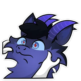 ☺️ bc39757b Furry, Drache, Anthro, Cartoon telegram sticker