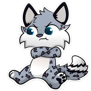😠 d08ff799 Wolf, Cartoon, Niedlich, Tier, Fell telegram sticker