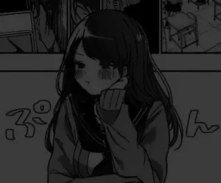 📎 21abebe3 ぷ Anime, Mädchen, Schuluniform, Erröten, Süß telegram sticker