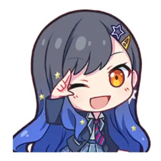 🎤 26a9752f 애니메이션, 캐릭터, 스티커, 소녀, 치비, 귀여운 telegram sticker