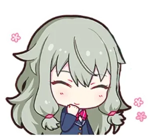 🎤 4a4e452b 애니메이션, 치비, 귀여운, 소녀, 스티커 telegram sticker