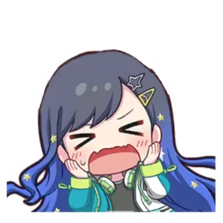 🎤 6a2b6e59 애니메이션 소녀, 치비, 만화, 귀여운 telegram sticker