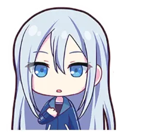 🎤 6d78e07e 애니메이션, 치비, 귀여운, 소녀, 만화 telegram sticker