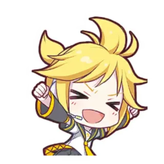 🎤 8b3fa60b Kagamine Len 애니메이션, 만화, 보컬로이드, 카와이, 귀여운, 카가미네, 렌 telegram sticker
