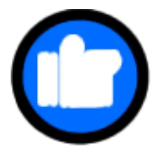 👍 2f97ab49 低評価, 嫌い, ジェスチャー, 青, ソーシャルメディア, ネガティブ telegram sticker