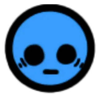 😳 dc72331f 絵文字, 顔, 青, ステッカー, シンプル, 表情 telegram sticker