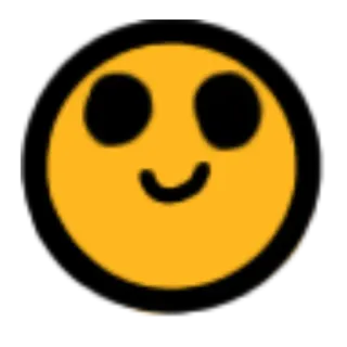 🙂 dd930180 絵文字, 笑顔, 漫画, 黄色, シンプル, 幸せ telegram sticker