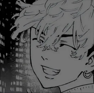 ✖️ 7daaabd0 Anime, Manga, Sonrisa, Feliz, Retrato, Dibujo animado telegram sticker