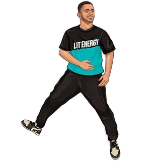 🕺 7a63bb6c LIT ENERGY homme, énergie, stylé, dessin animé, décontracté, style whatsapp sticker