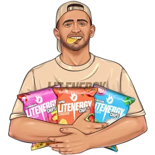 🥔 8ccfb674 LIT ENERGY CHIPS chips, snack, nourriture, énergie, personne, dessin animé whatsapp sticker