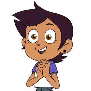 😍 1164bede Luz Noceda The Owl House dibujos animados, Disney, chica, feliz, lindo whatsapp sticker