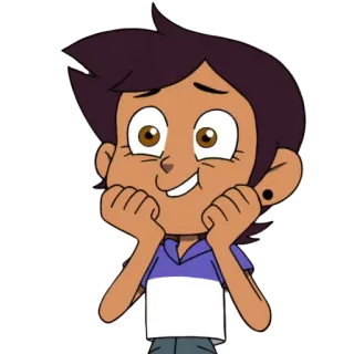 😗 1dbe5529 Luz Noceda The Owl House dibujos animados, disney, sonriendo, lindo, personaje whatsapp sticker