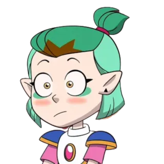 😳 42c6c565 Amity Blight The Owl House dibujos animados, Disney, bruja, sonrojado, anime whatsapp sticker