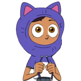 🤐 529e91f9 Luz Noceda The Owl House animado, dibujos animados, personaje, gato, sudadera con capucha whatsapp sticker