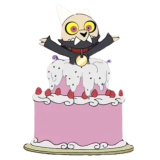 🎂 609886ee King The Owl House pastel, fiesta, dibujos animados, lindo, celebración whatsapp sticker