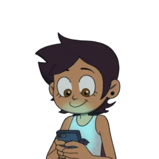 ☺️ 6e7667ad Luz Noceda The Owl House Dibujo animado, Teléfono, Feliz, Estudiante whatsapp sticker