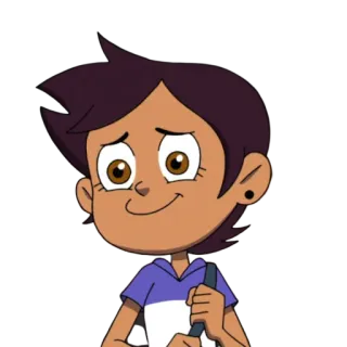 😗 b3ed0d9b Luz Noceda The Owl House dibujos animados, animado, adolescente, chica whatsapp sticker