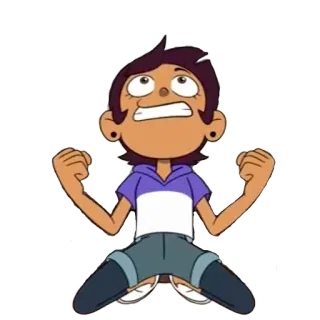 😆 de312150 Luz Noceda The Owl House dibujos animados, emocionado, tele, personaje whatsapp sticker