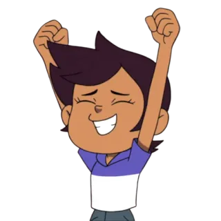 😄 e47d3869 Luz Noceda The Owl House dibujos animados, celebración, feliz, Luz, emocionado whatsapp sticker