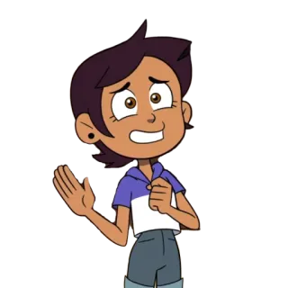 🤚 fbb8a4a4 Luz Noceda The Owl House Dibujo animado, Personaje, Animado, Chica, Expresión whatsapp sticker