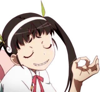 👌 1bb0040d アニメ, 女の子, OK, ジェスチャー whatsapp sticker