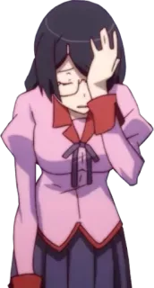 🤦‍♀️ 556fc531 アニメ, 女の子, 照れる, フェイスパーム whatsapp sticker