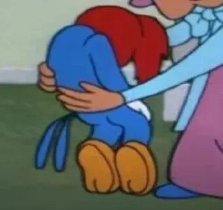 🛏 4aff5d18 Woody Woodpecker Cartoon, Woody Woodpecker, Animiert, Figur, Umarmung telegram sticker