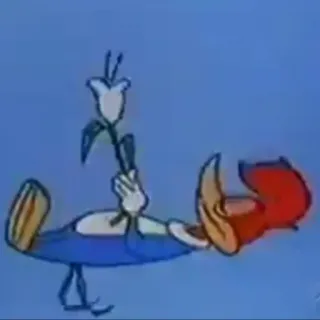 💐 54a58037 Woody Woodpecker Cartoon, Vogel, Blume, Woody Woodpecker telegram sticker