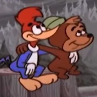 👬 f4185ed0 Woody Woodpecker Cartoon, Woody Woodpecker, Figur, Freundschaft telegram sticker