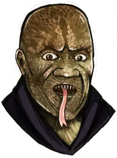 😛 0a5e7a4c 爬虫類, トカゲ, モンスター, クリーチャー, ヘビの舌, 動物, ホラー telegram sticker