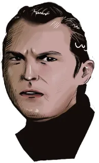 😥 c4eb74e6 男性, ポートレート, 真剣, 顔写真, 男 telegram sticker