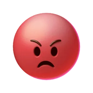 😡 1427f8a4 emoji, arrabbiato, rosso, contrariato, furioso, espressione telegram sticker
