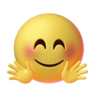 🤗 67a33a4a Emoji, Sorriso, Felice, Carino, Amichevole, Emoticon telegram sticker