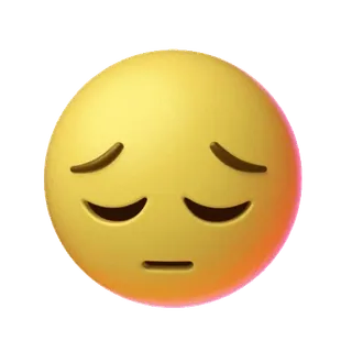 😔 c22912f8 emoji, triste, infelice, faccia, espressione telegram sticker