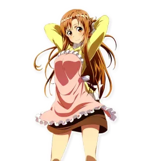 ☺️ 2c4030c6 Asuna Yuuki Sword Art Online anime, personage, cartoon, asuna, meisje telegram sticker