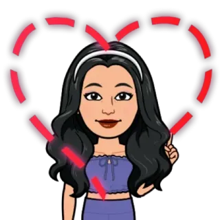 ❤️ 7fca9719 Avatar, Mujer, Corazón, Dibujo animado, Pegatina telegram sticker