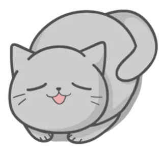 😳 b369cf7c кот, милый, животное, котенок, питомец, сонный, мультфильм telegram sticker