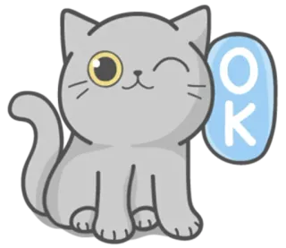 🧐 c688ba7f OK кот, милый, ок, котенок, одобрение, животное telegram sticker