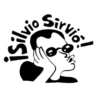 👍 fa023185 Silvio Sirvio! wajah, kacamata, ilustrasi, nama, orang whatsapp sticker