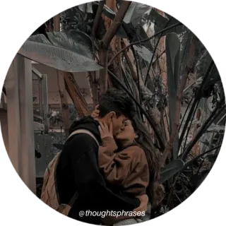 🧺 6072c1bf @thoughtsphrases カップル, キス, ロマンス, 愛, 愛情, 関係 telegram sticker