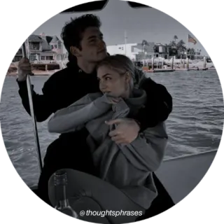 🧺 a12a2aaf @thoughtsphrases カップル, ボート, ロマンス, 愛, 海, 水 telegram sticker