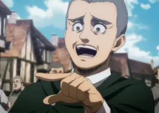 🗡 0d1699f3 Attack on Titan Anime, Personaggio, Dito, Gesto offensivo telegram sticker