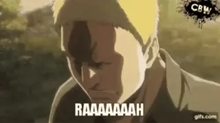 🗡 69583c65 RAAAAAAH Anime, L'attacco dei giganti, Militare, Urlo, Battaglia, Soldato telegram sticker