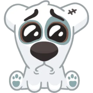 🥺 5cb8ee26 sedih, beruang, kartun, binatang, imut, jahitan telegram sticker