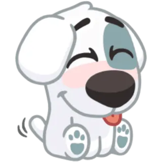 ☺️ defb9ab1 anjing, anak anjing, imut, kartun, binatang, ramah telegram sticker